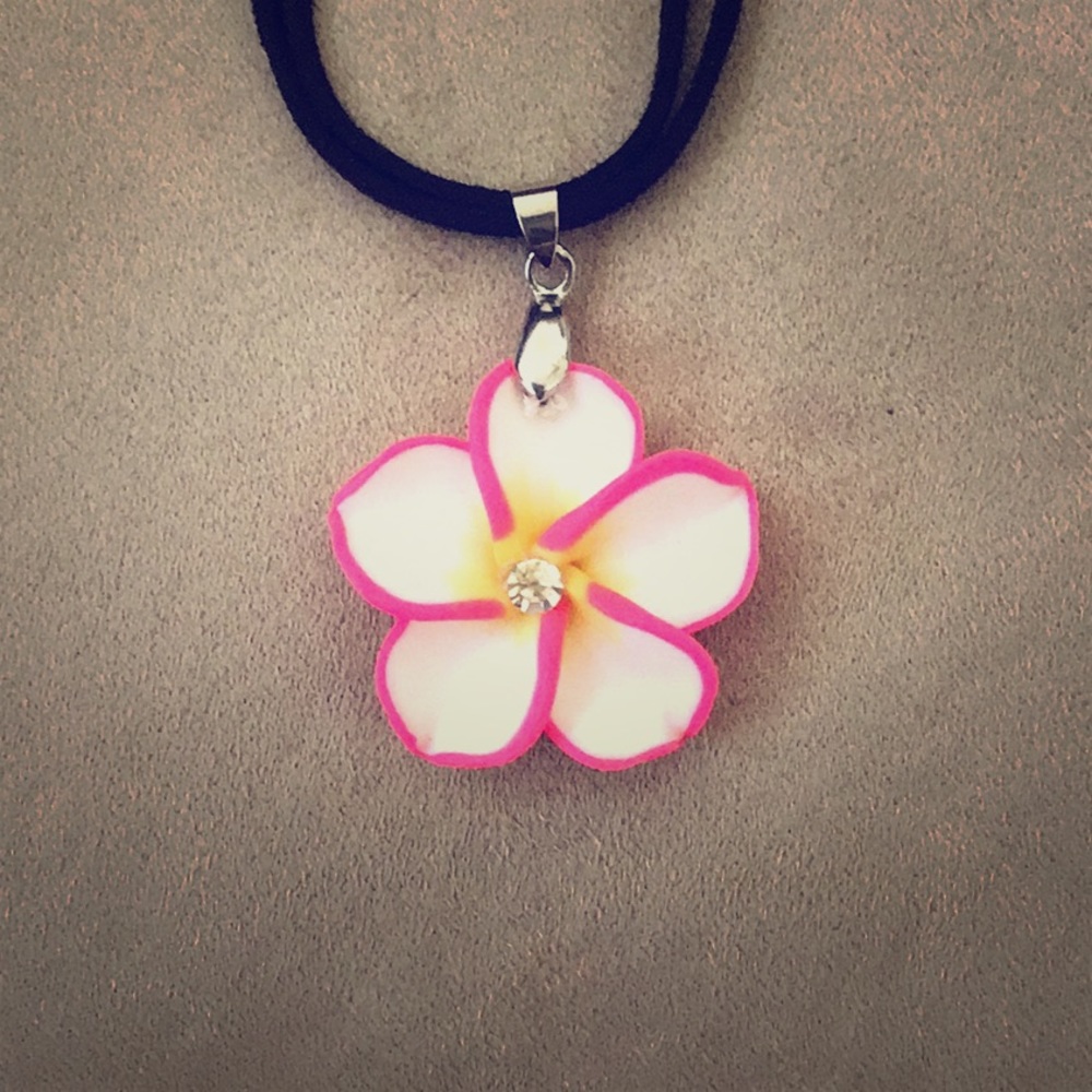 Foam Plumeria Necklace